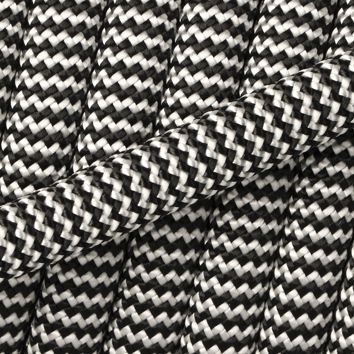 Black & White Shockwave - Dog Leash Rope - Ø 10 mm Nylon