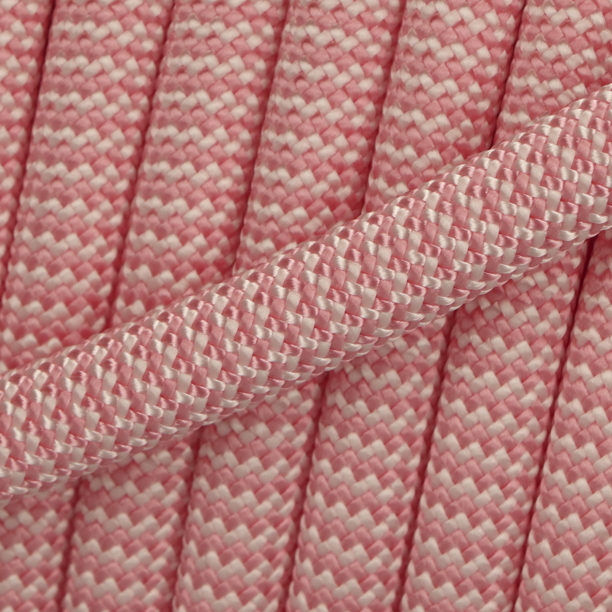 Pastel Pink & White Shockwave - Dog Leash Rope - Ø 10 mm Nylon