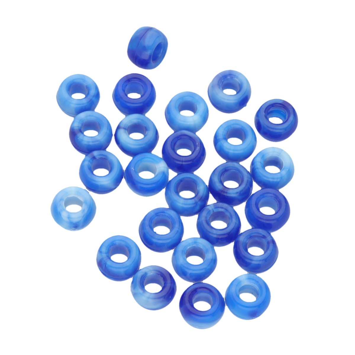Blue Acrylic Beads - 25 pcs