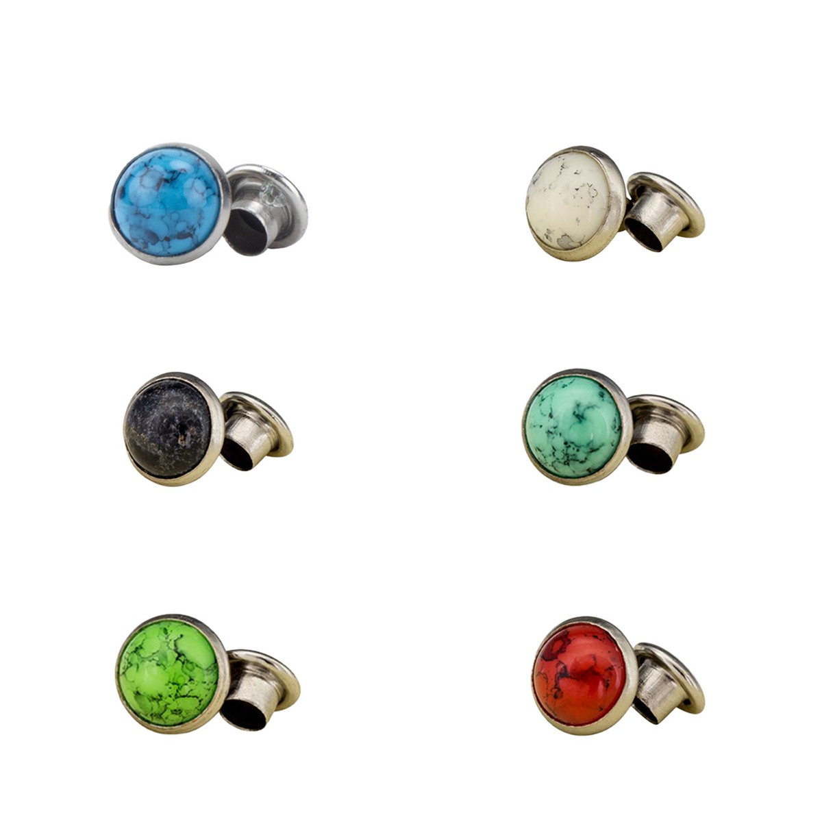 Medium Stone Rivets - 10 Pieces